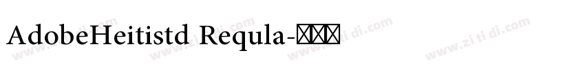 AdobeHeitistd Requla字体转换